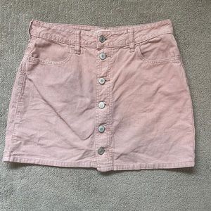 Pacsun High Waisted Cuorduroy Pink Mini Skirt